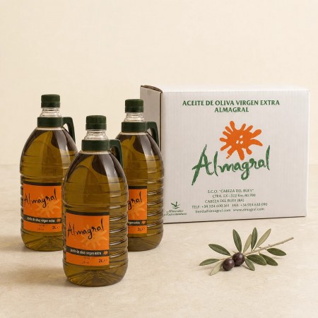 AOVE Almagral 2L · Aceite de oliva virgen extra en caja 12 l.