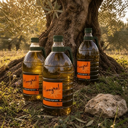 AOVE Almagral 2L · Aceite de oliva virgen extra en caja 12 l.